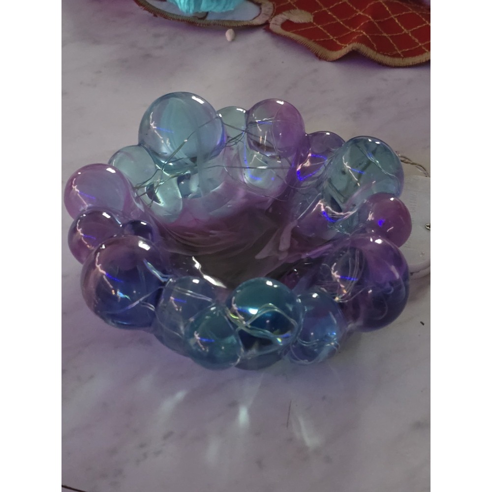 Handmade Resin Light Up Bubble Bowl‎ Trinket Jewelry Holder